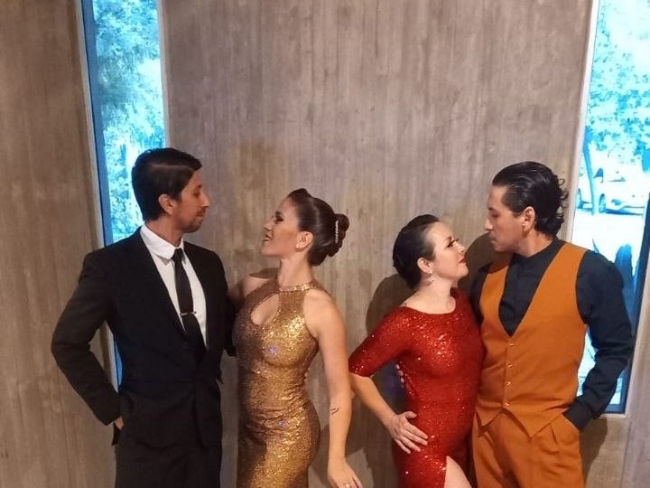 Elenco de tango preparado para una cena con show en Hotel Entre Cielos